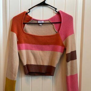 Colorful Cropped Sweater